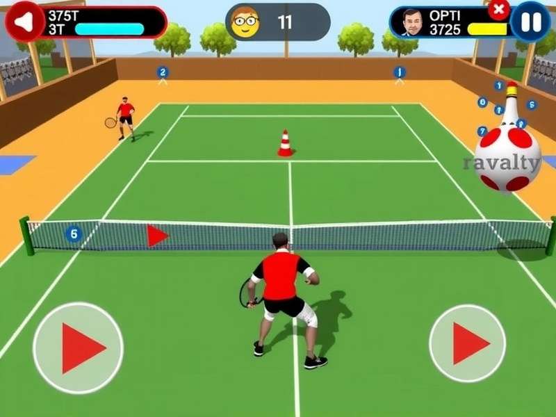 Rajasthan Rally Tennis Game Screenshot
